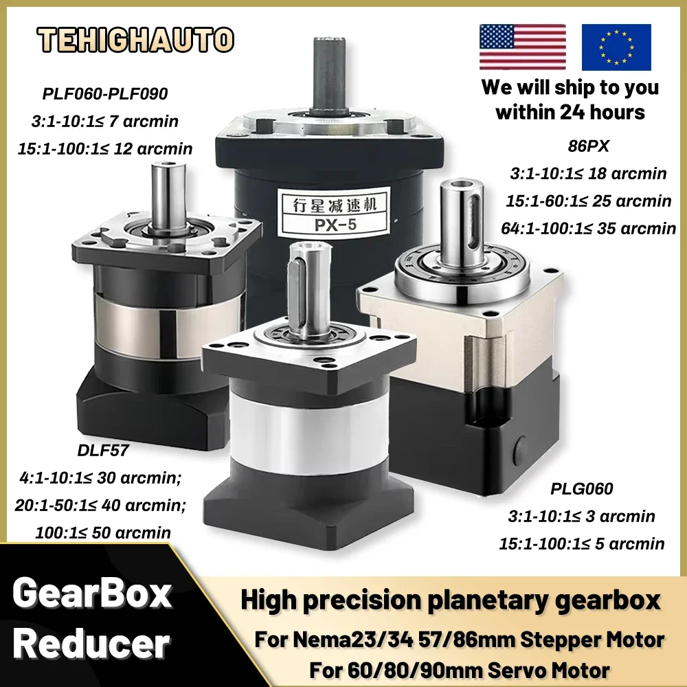Planetary Gearbox Reducer Nema 23 34 - 6.35/8/11/14Mm Ingang Planetaire Reducer Hoge Precisie