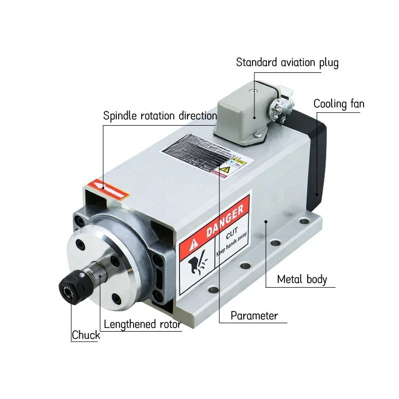 Er20 Collet Chuck Spindle Motor 220V - Freesmachine spindelmotor 2,2 kW 220V 380V