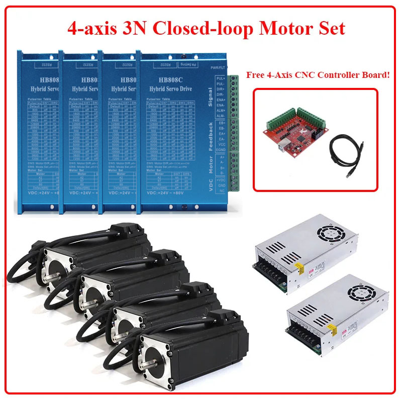 Nema 23 Closed Loop Stepper Motor Driver Kit - 4-assige Nema 23 Closed Loop stappenmotor
