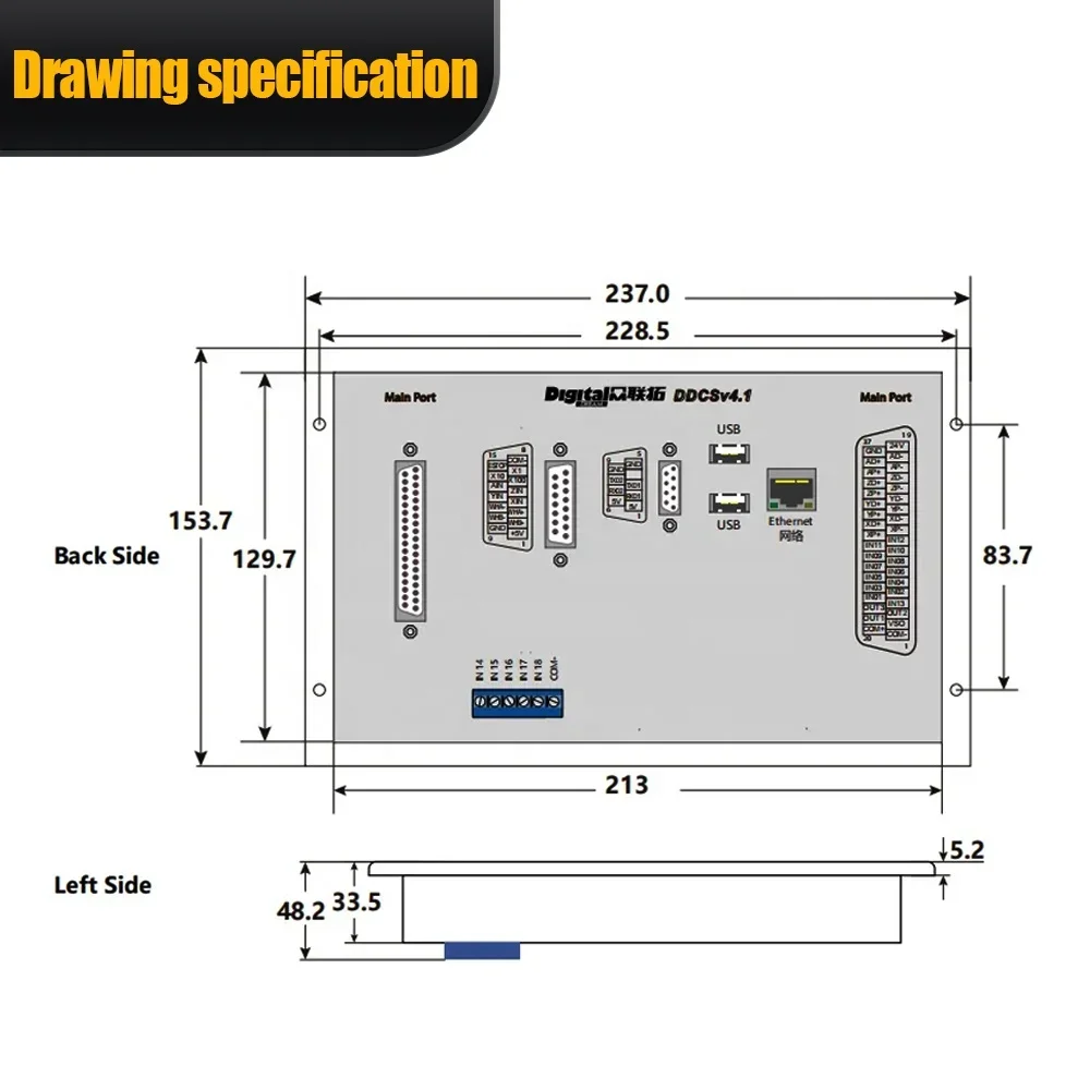 Ddcs V4.1 4 Axis Cnc Offline Controller - 2026 HLTNC Nieuwste DDCS V4.1 CNC-besturing