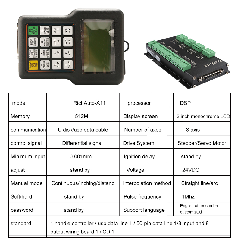 Cnc Controller Richauto Dsp A1 - Richauto A11 Dsp Controller 3 Axis recensie en prijs