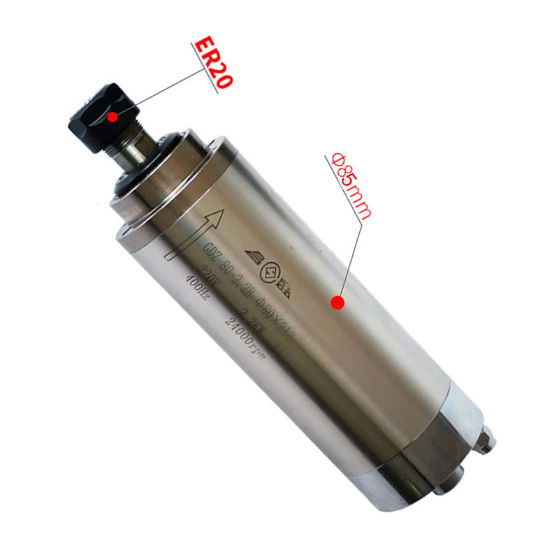 2.2KW 3.0KW 4.5KW Cnc Spindel  - Er20 Collet Chuck Spindle Motor 220V recensie en prijs